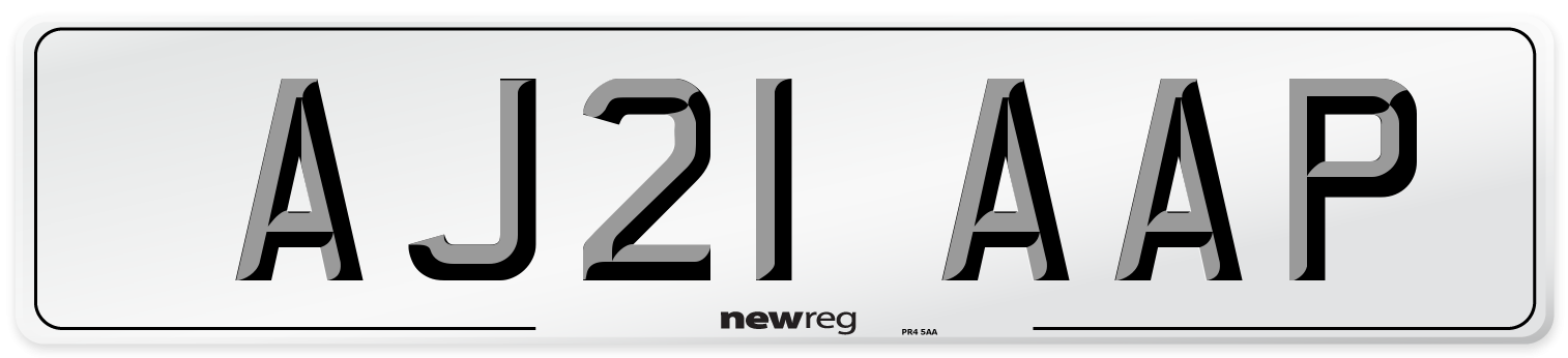 AJ21 AAP Number Plate from New Reg